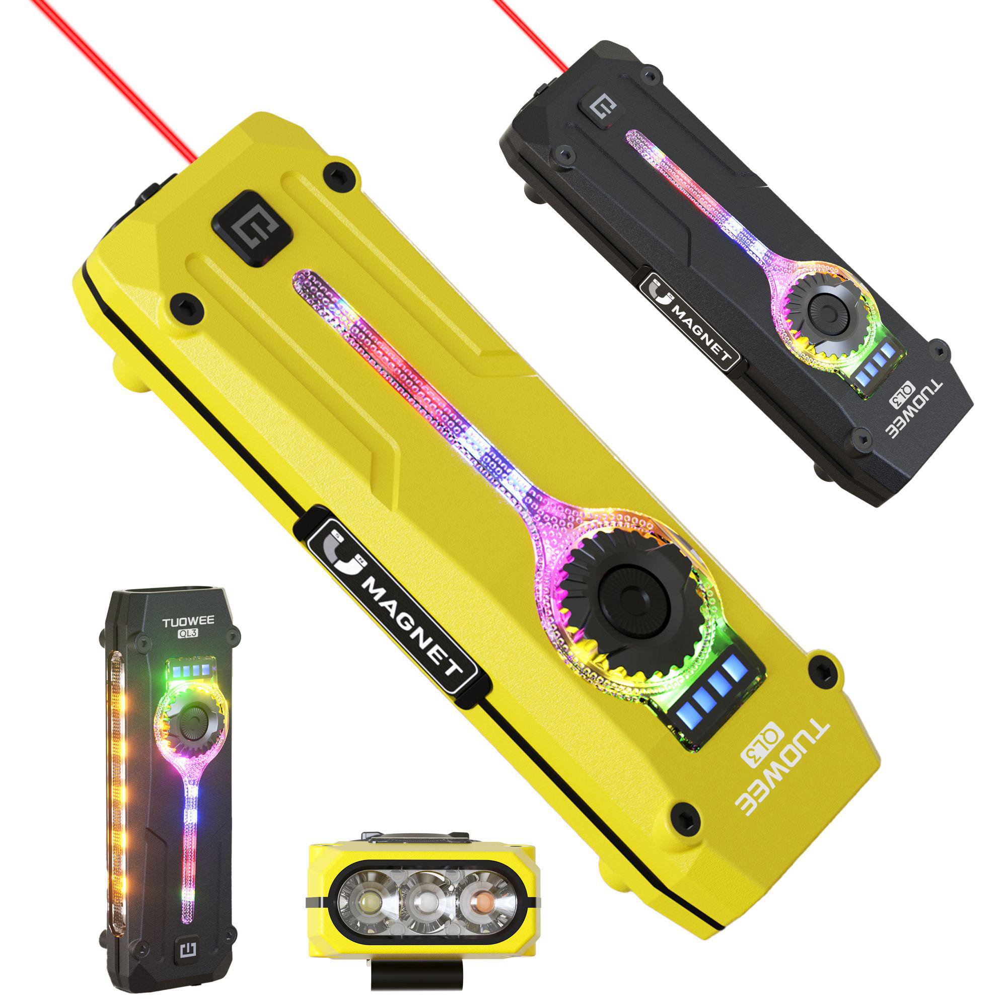 Rgb Light Strip - Rechargeable EDC Flat Pro Flashlight with