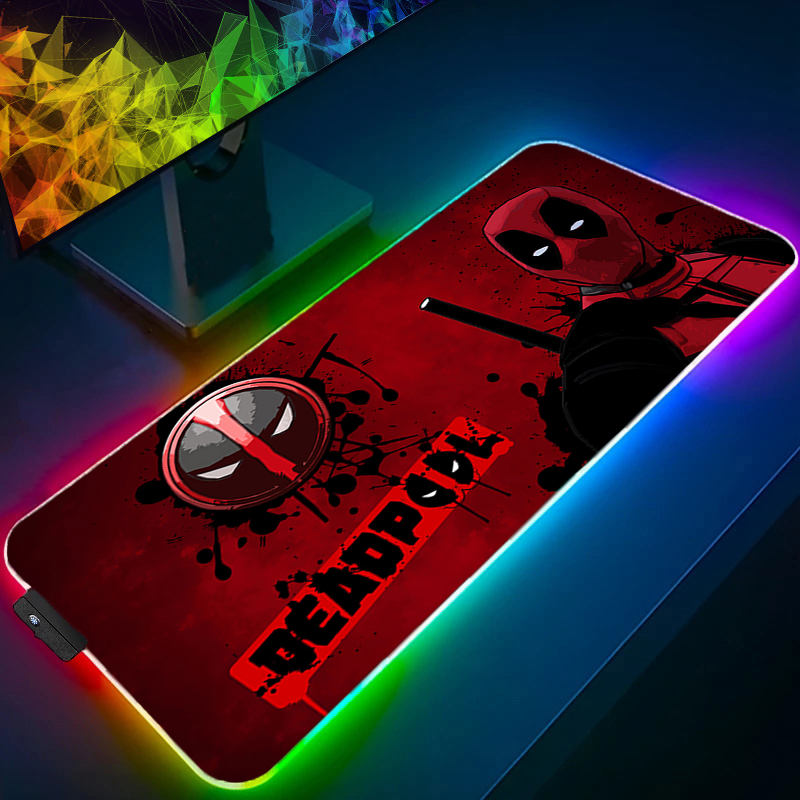 Pc Gaming Setup - LED Mouse Pad Gaming Backlight Lock