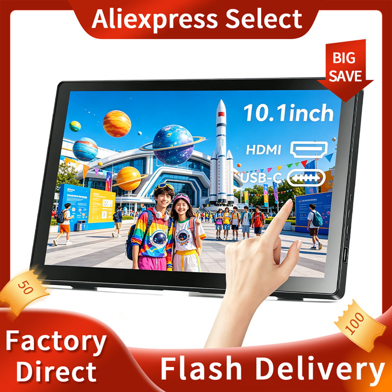 Pc Gaming On Mobile - Small Touchscreen Monitor 10.1Inch IPS Touch