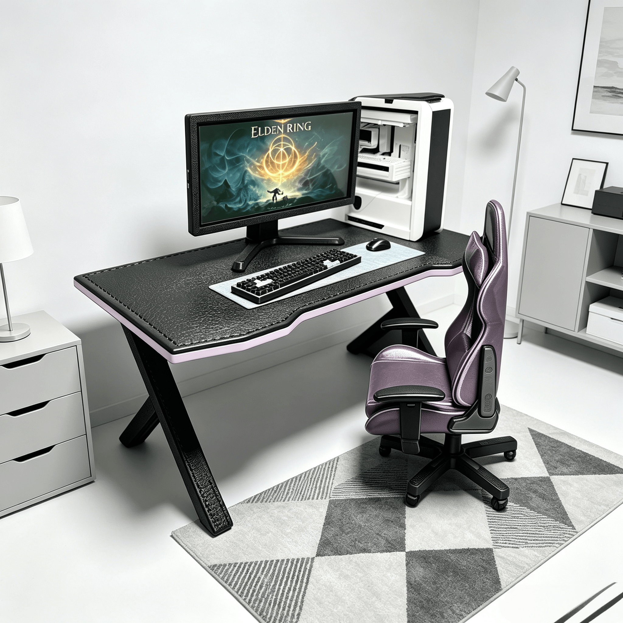 Pc Gaming Y Monitor - Mini Gaming Desk Set for 1/6