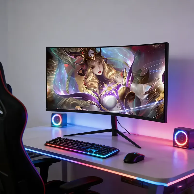 High Refresh Monitor - FY 4K Curved Monitor 240Hz Ultra