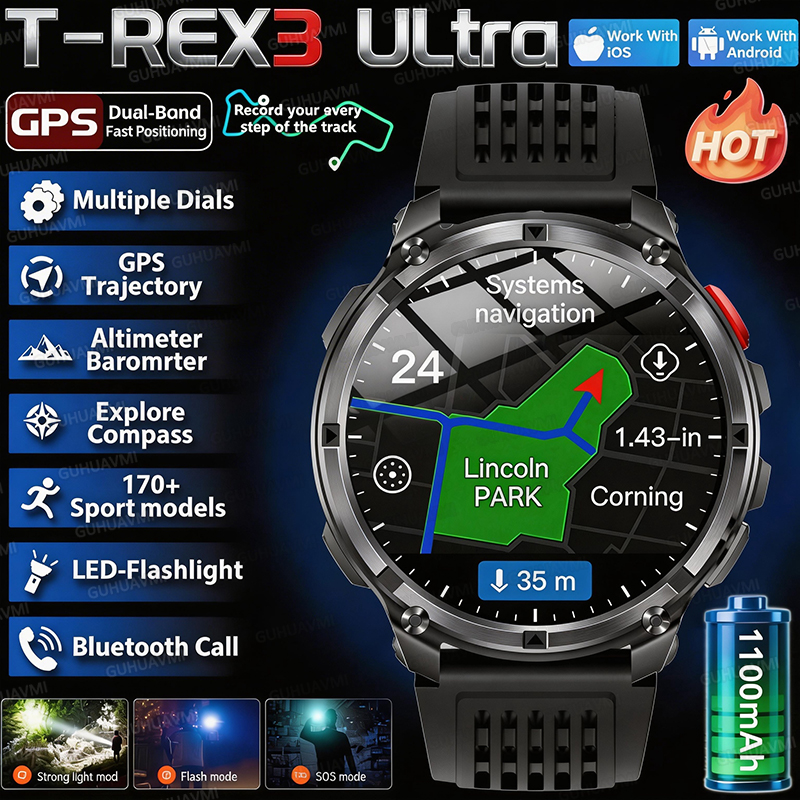 High Refresh Monitor - 2026 New T-Rex3 Pro 1100mAh Battery