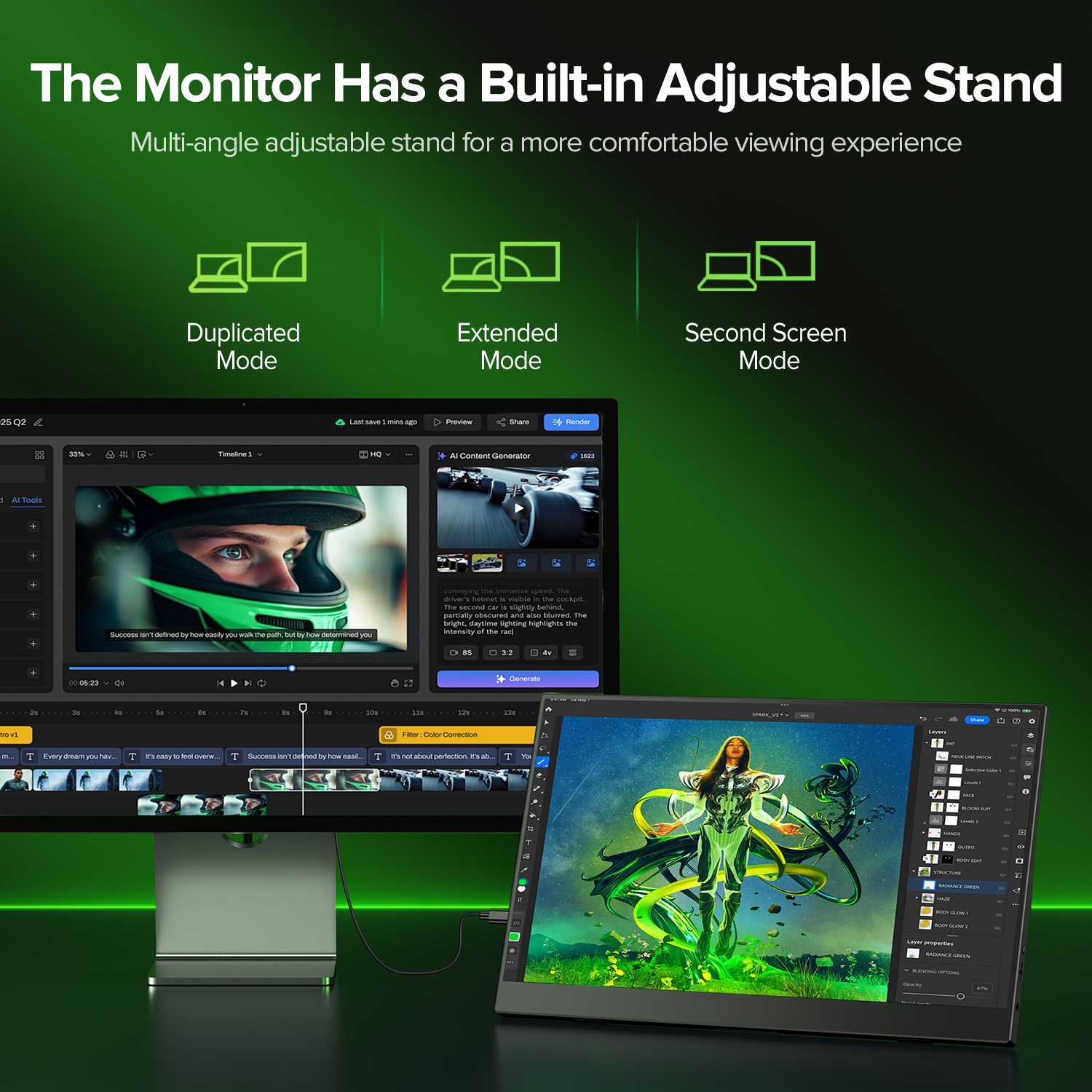UPERFECT 15.6“ LCD Monitor Por - Pc Gaming Y Monitor ulasan dan harga