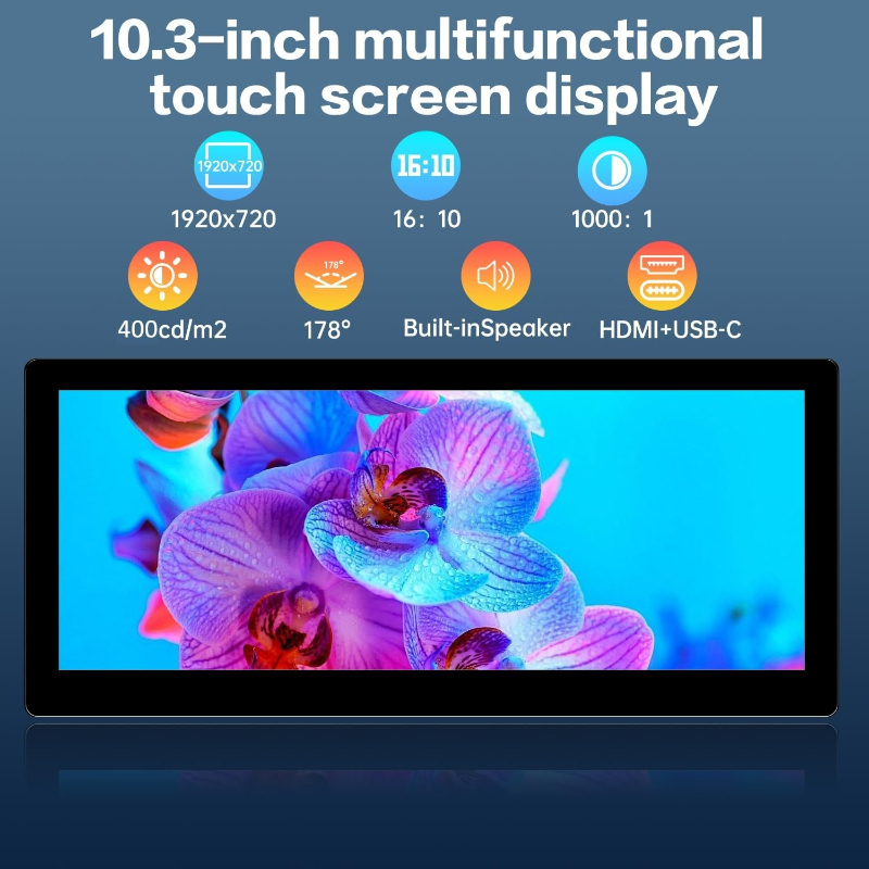 10.3inch Small Touchscreen Mon - Pc Gaming On Mobile ulasan dan harga