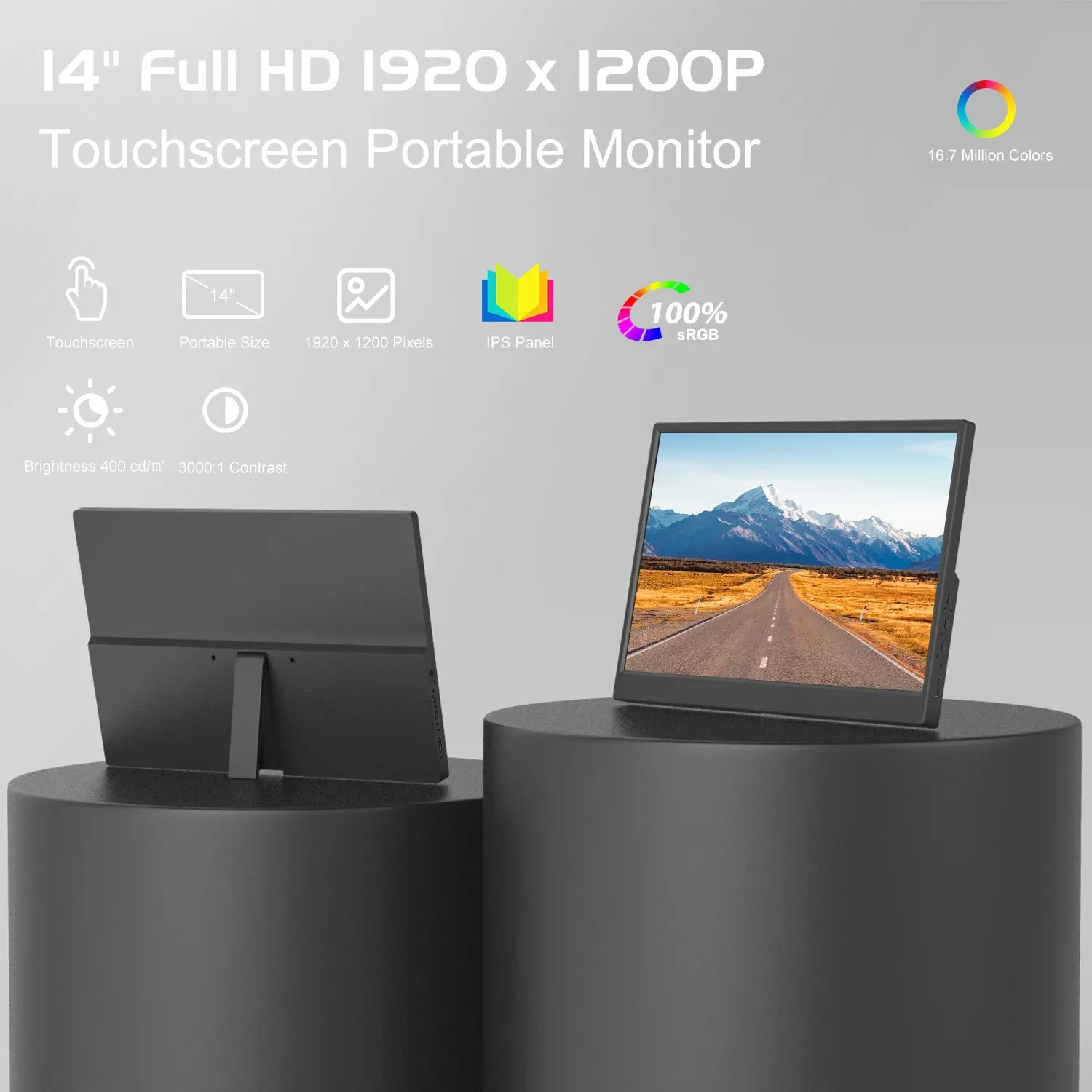1920*1200 14-inch Portable Mon - Pc Gaming On Mobile ulasan dan harga