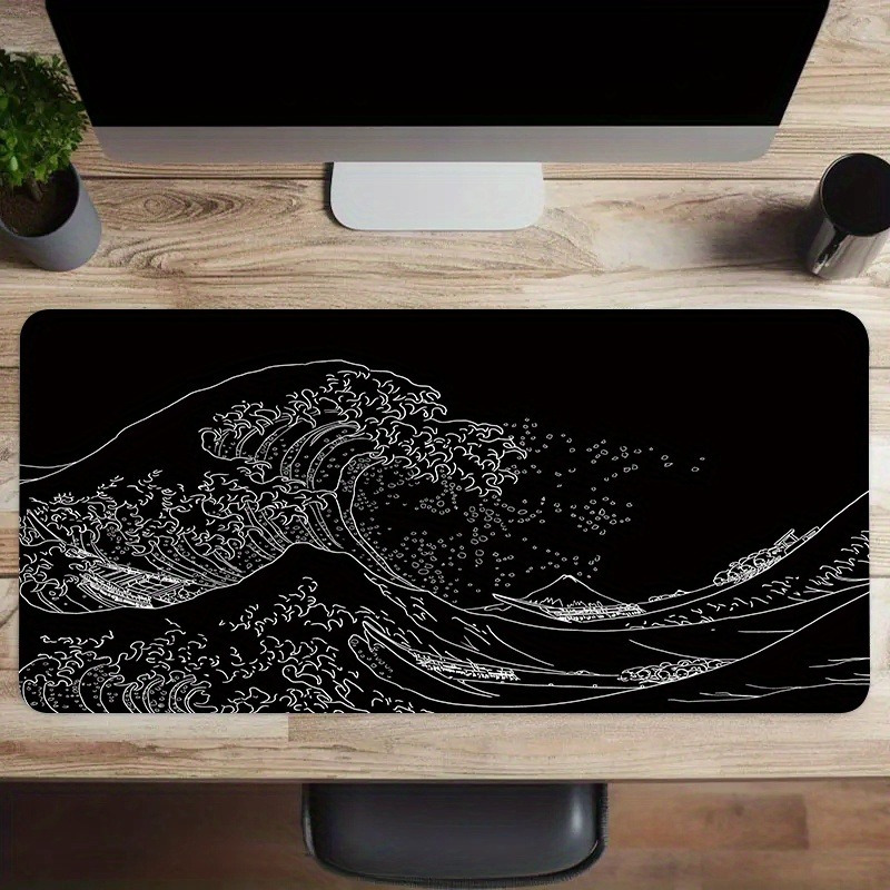 Black White The Great Wave Gam - Pc Gaming White ulasan dan harga