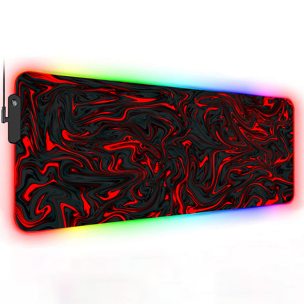 Mousepad RGB Mouse Pad Red and - Pc Gaming Liquid ulasan dan harga