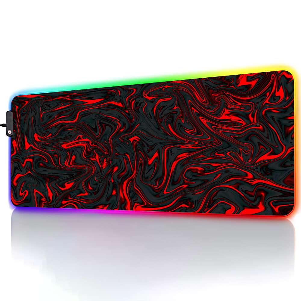 Mousepad RGB Mouse Pad Red and - Pc Gaming Liquid ulasan dan harga