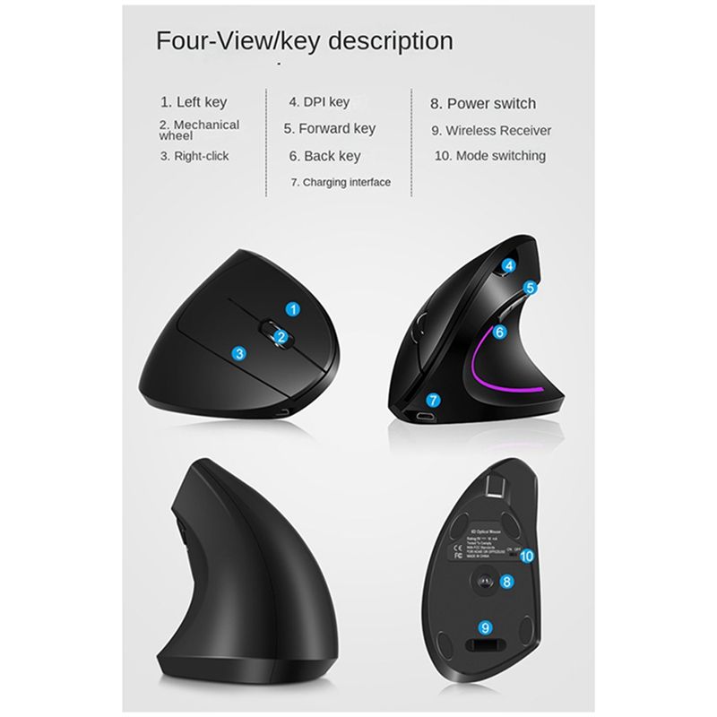 doyou Wireless 2.4G Vertical V - Pc Gaming White ulasan dan harga