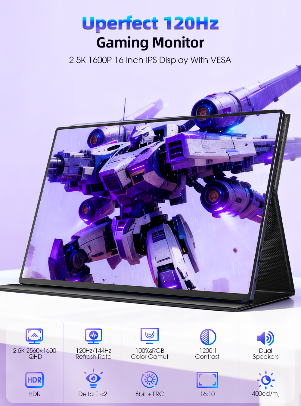 UPERFECT QLED 2.5K Portable Mo - Pc Gaming Y Monitor ulasan dan harga