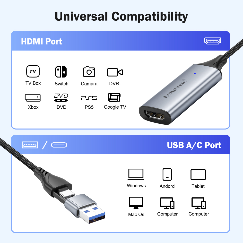 Lemorele USB 2.0 Video Capture - Capture Card Hdmi ulasan dan harga