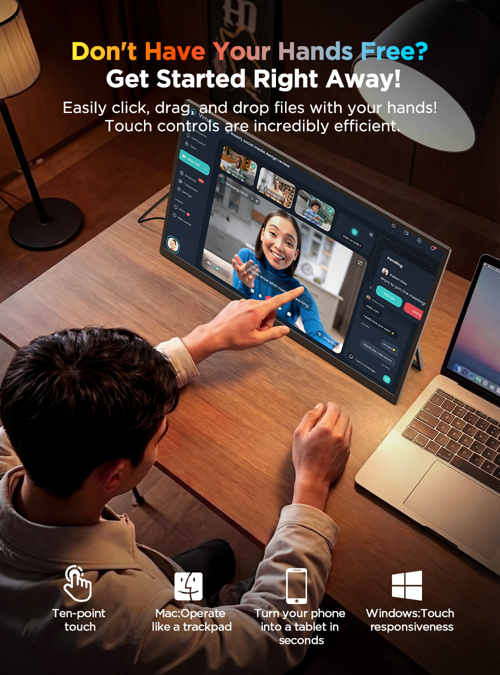 UPERFECT 4K UHD Portable Monit - Pc Gaming Y Monitor ulasan dan harga