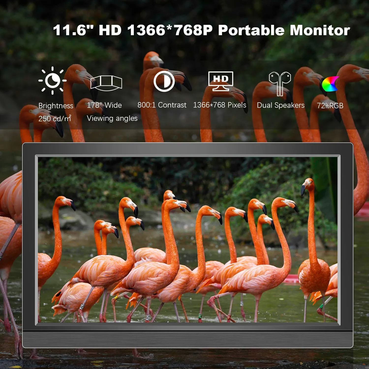 11.6-inch Portable Monitor Lap - Pc Gaming On Mobile ulasan dan harga