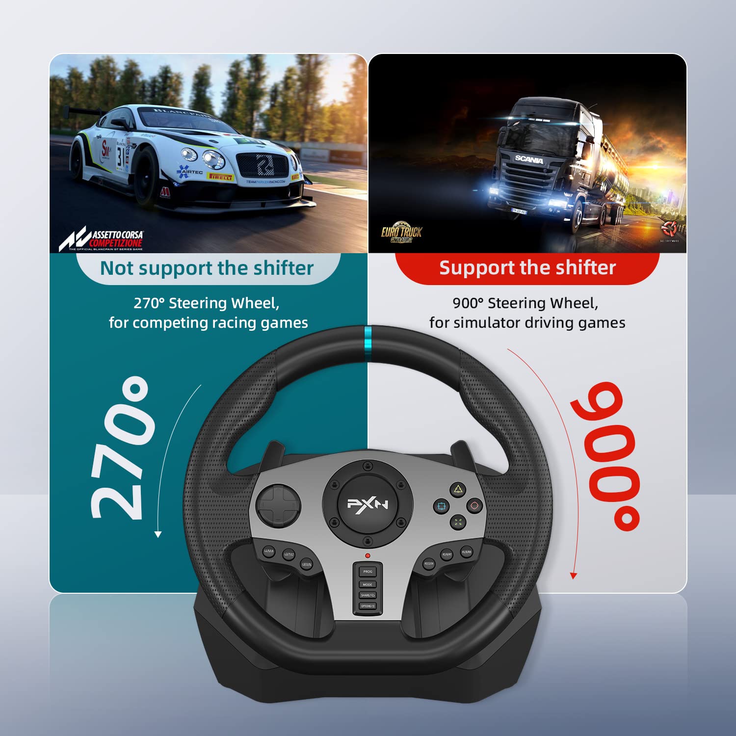 PXN V9 Volante PC Steering Whe - Pc Gaming Xgear ulasan dan harga