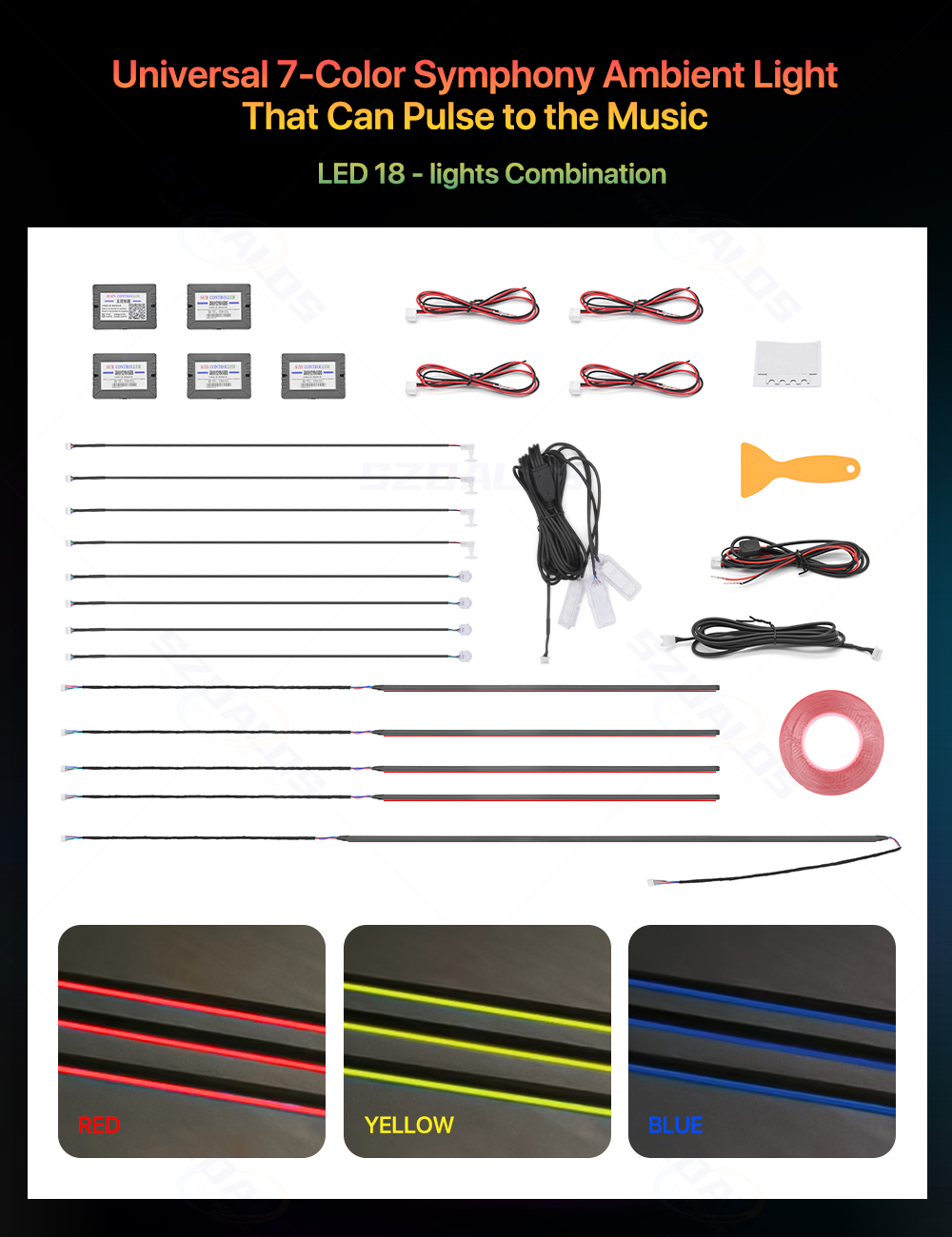 Hot Selling Car Ambient Light  - Rgb Light Strip ulasan dan harga