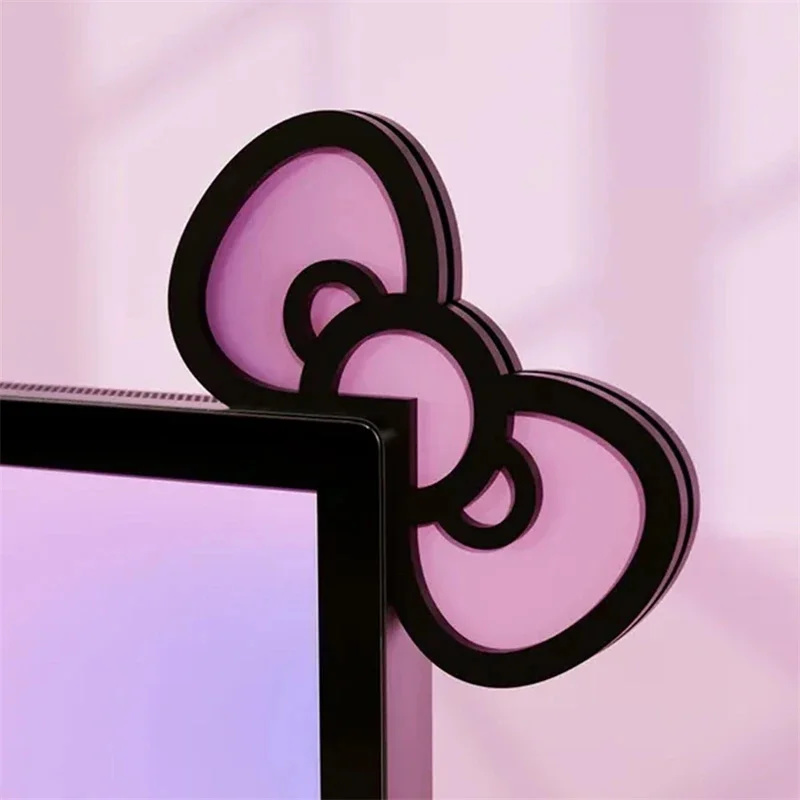 Kawaii Pink Acrylic Bow Monito - Pc Gaming Setup ulasan dan harga
