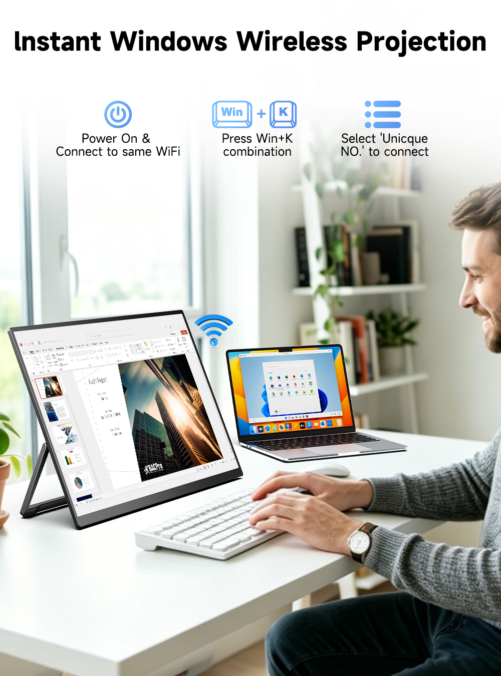 UPERFECT Wireless Portable Mon - Pc Gaming Y Monitor ulasan dan harga