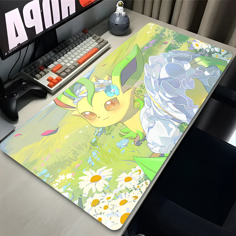 Mouse Pad Gamer P-pokemon Leaf - Pc Gaming Custom ulasan dan harga