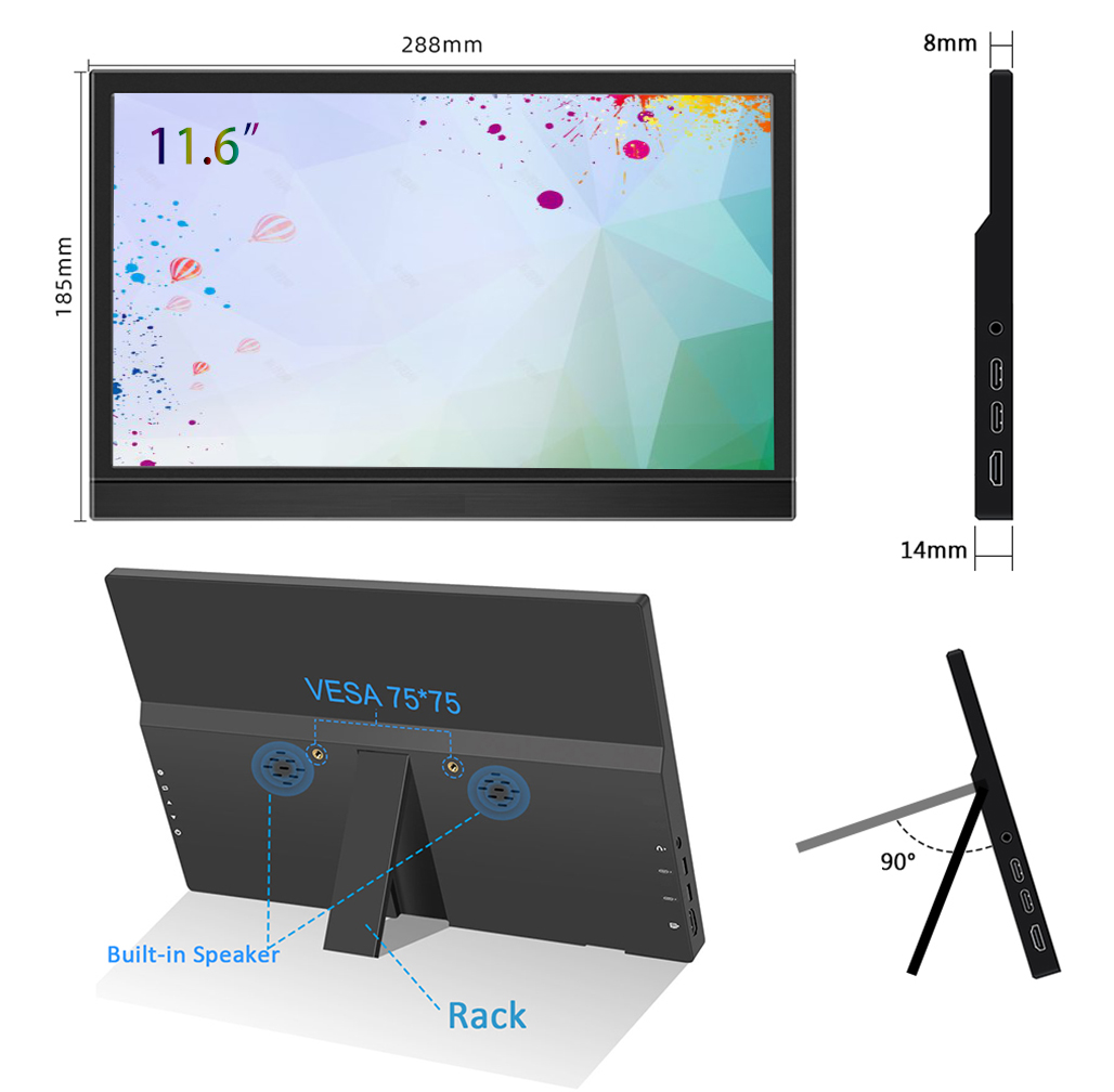 11.6-inch portable monitor sup - Pc Gaming On Mobile ulasan dan harga