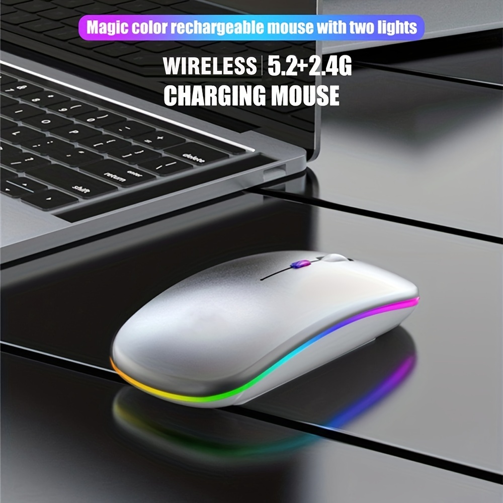 Wireless Mouse RGB Rechargeabl - Rgb Light Strip ulasan dan harga