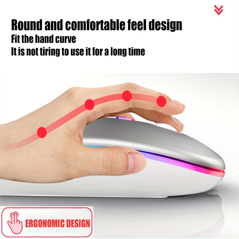 Wireless Mouse RGB Rechargeabl - Rgb Light Strip ulasan dan harga