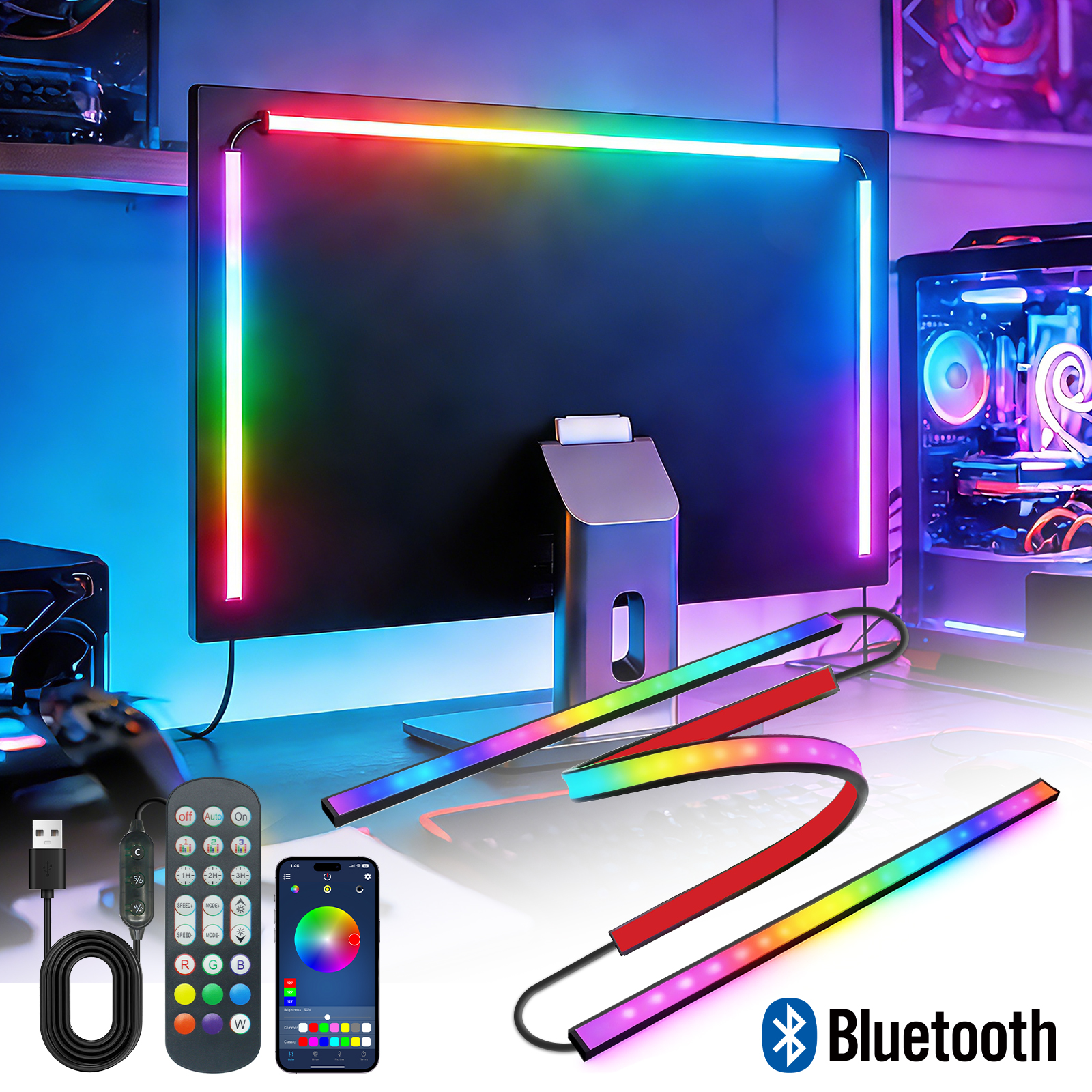 Bluetooth APP Control RGB Moni - Rgb Light Strip ulasan dan harga