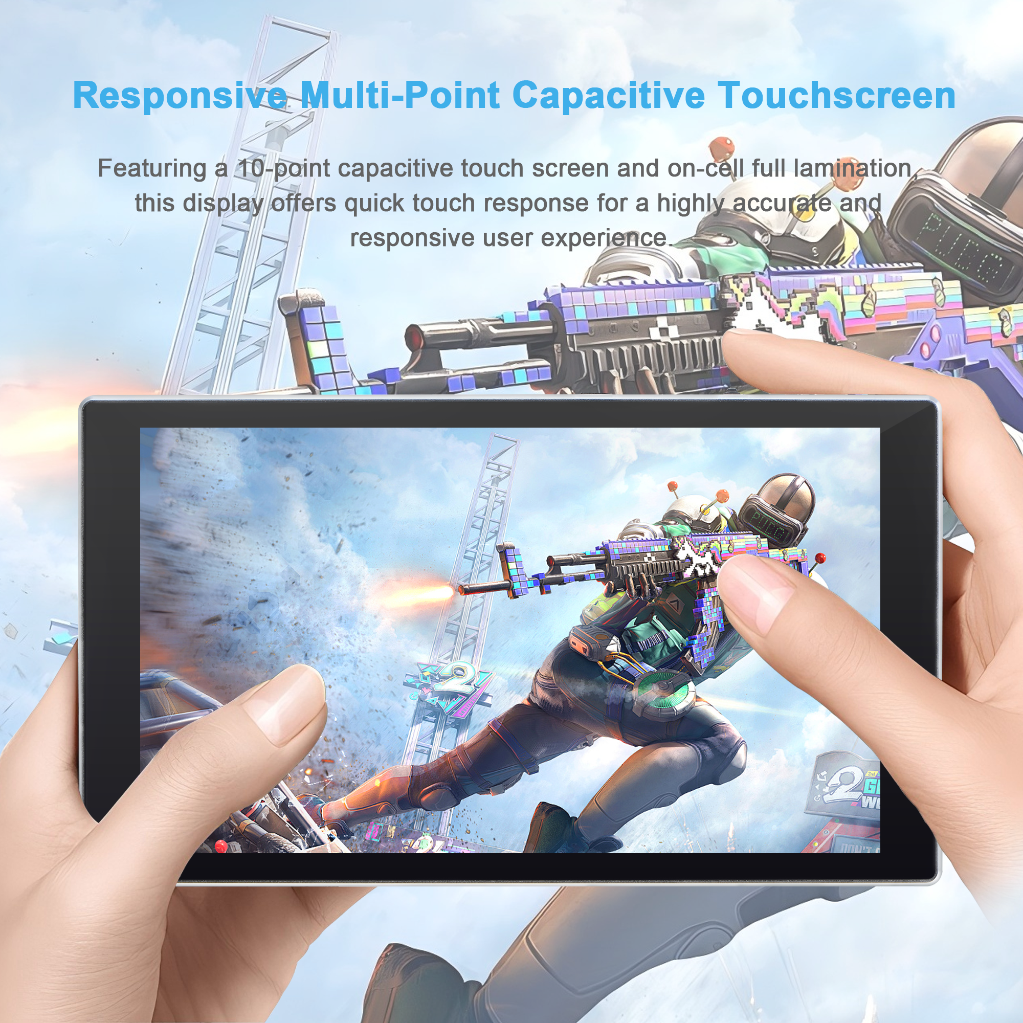 Wisecoco 7 Inch Portable Touch - Pc Gaming Y Monitor ulasan dan harga