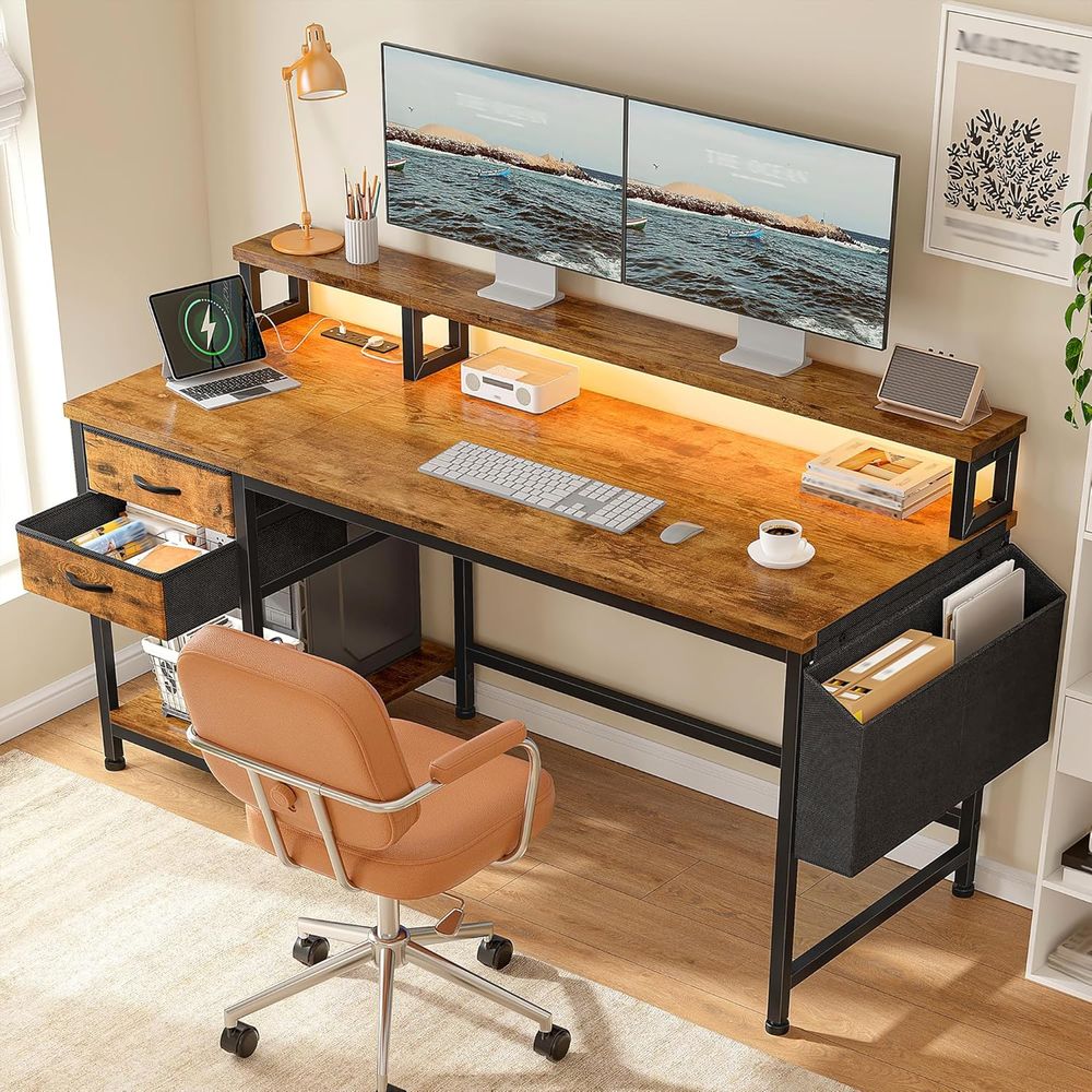 Compact 48 Gaming Desk with Wi - Rgb Light Strip ulasan dan harga