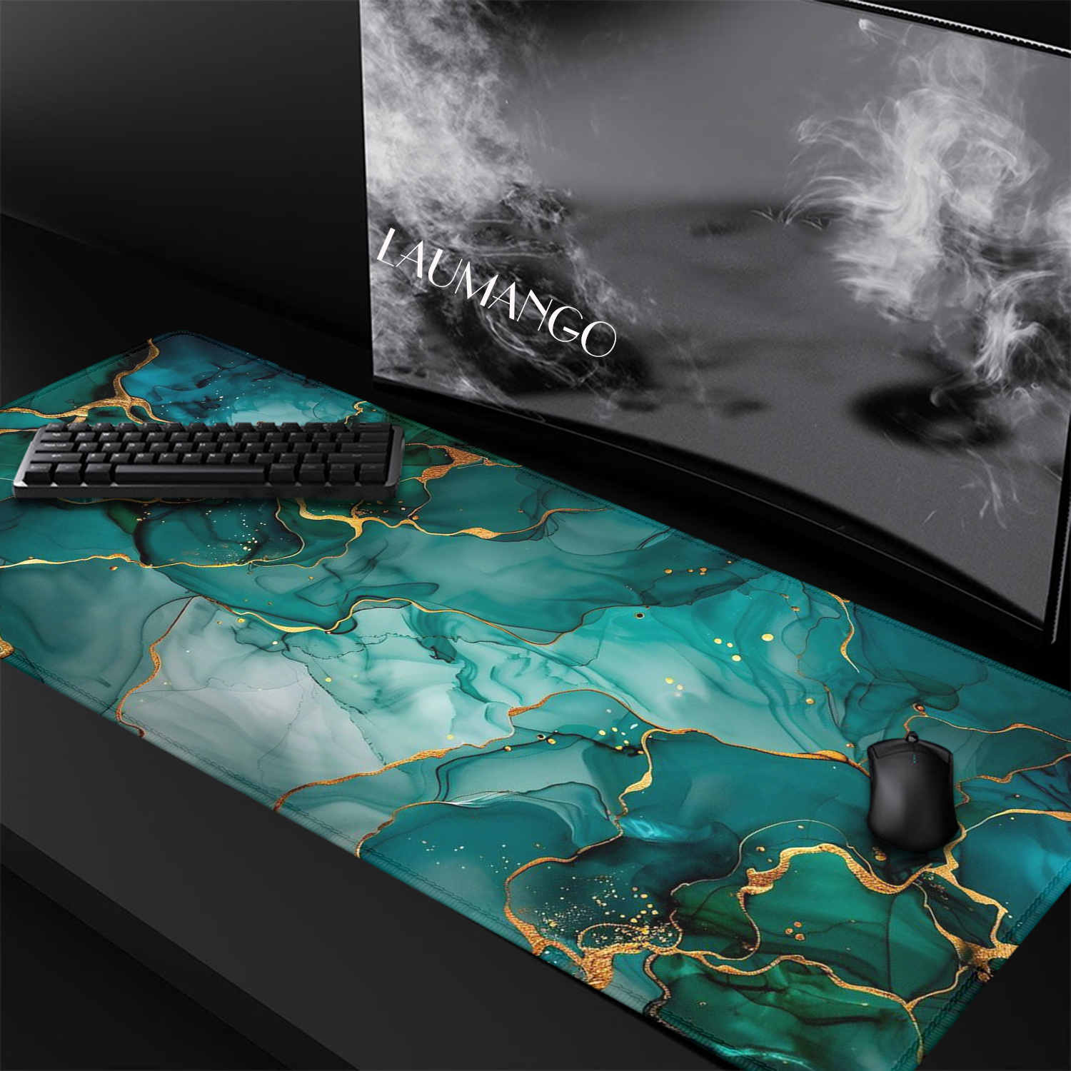 Gaming Mouse Mat Dark Green Ma - Pc Gaming Liquid ulasan dan harga