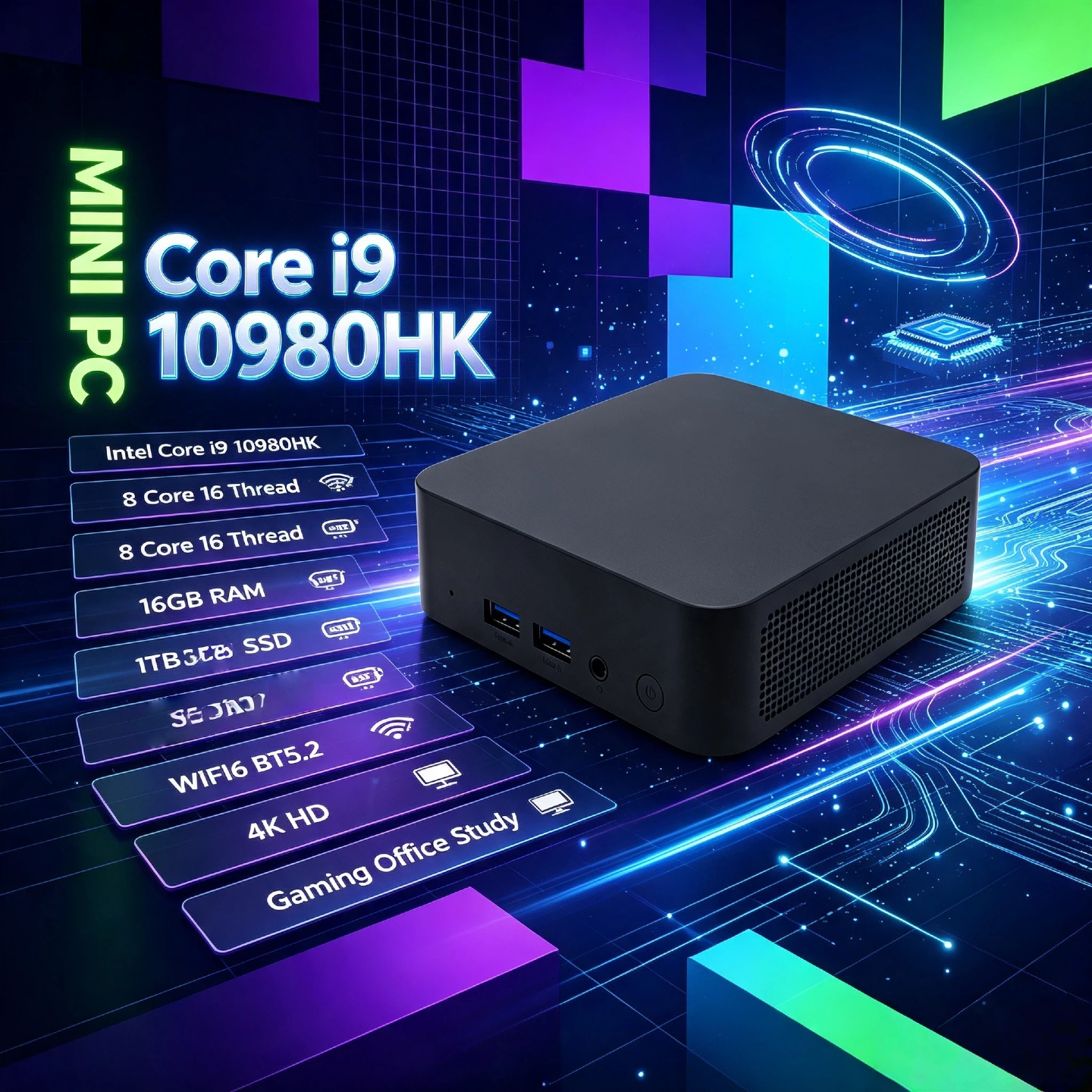 MINI PC Intel Core i9 10980HK  - Pc Unit For Gaming ulasan dan harga